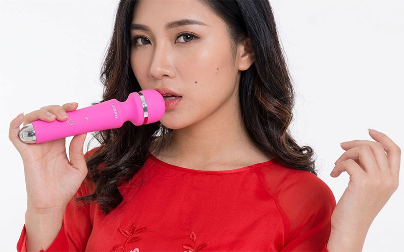 Chày rung nhiệt SINMIS siêu rung, massage đa chức năng, kích thích toàn thân